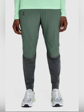 Mens On Running Pants, green Gray, size Large